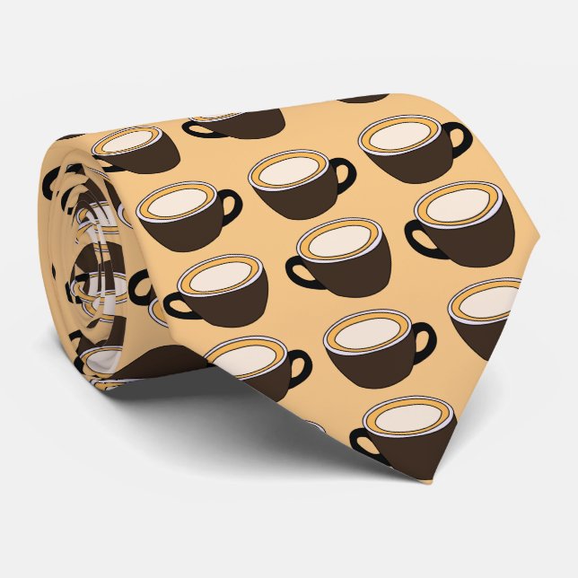 Kaffekoppmönster Slips (Rullad)