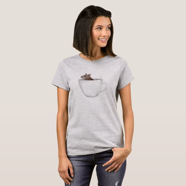 Kaffekoppråtta Tee Shirt (Hel framsida)