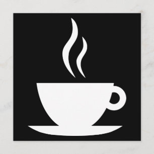 kaffekoppsilhouette inbjudningar