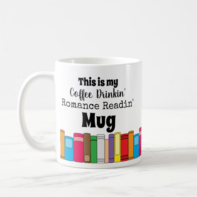 Kaffekörning, Romantik-läsande Bok-stack Kaffemugg (Vänster)