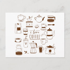 Kaffekort Älskare - koffeinantagonist - Kopp - Bar Vykort