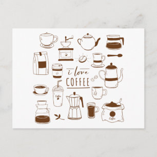Kaffekort Älskare - koffeinantagonist - Kopp - Bar Vykort