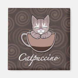 Kaffekort av katpuccino magnet
