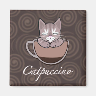 Kaffekort av katpuccino magnet