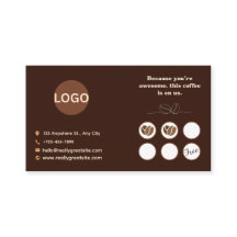 Kaffekort Brun Minimal Design