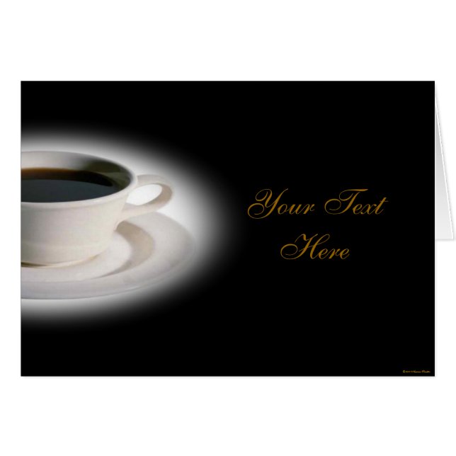 Kaffekort Hälsningskort (Framsidan Horizontal)