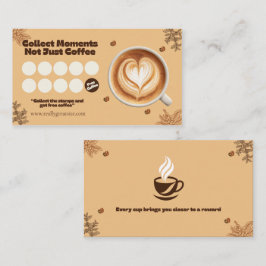 Kaffekort Hjärta Latte Art Lojalitetskort