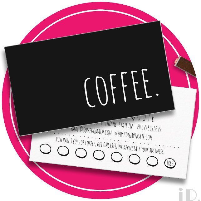 kaffekort med stämpel lojalitetskort (Skapare uppladdad)