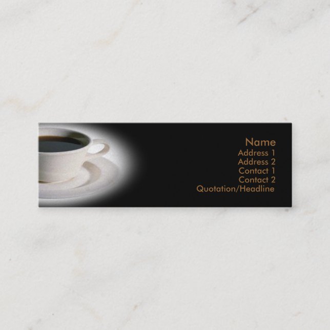Kaffekort Mini Visitkort (Framsida)