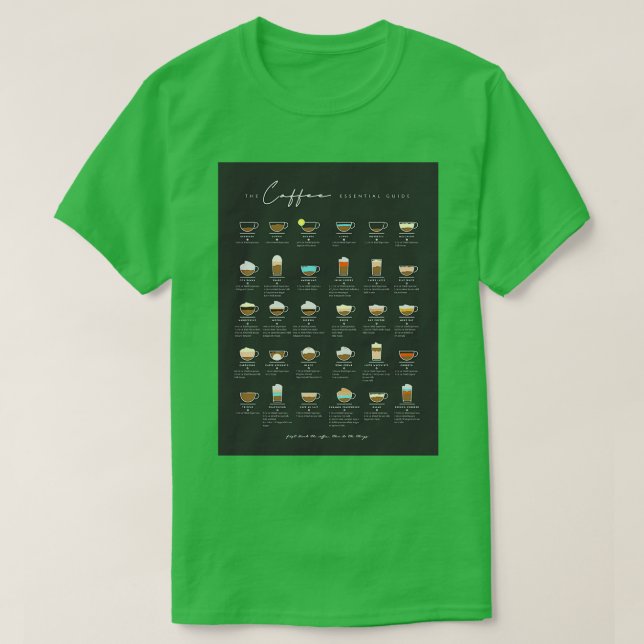 Kaffekortdiagram för kaffedekan Pub på svart 2 T Shirt (Design framsida)