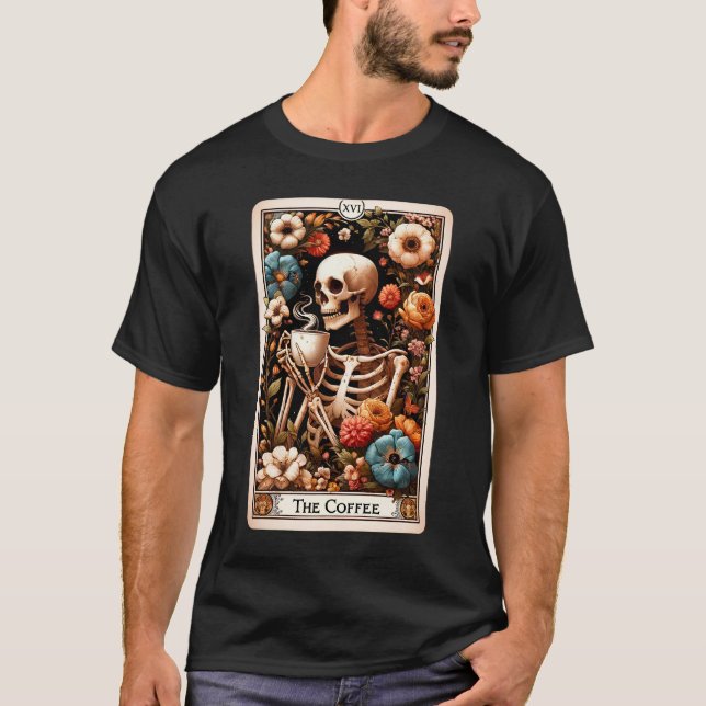 Kaffekortet Aesthetic Boho Goth Gothic T Shirt (Framsida)