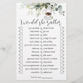 Kaffekortets utfällare för hakkort för Möhippa Flygblad