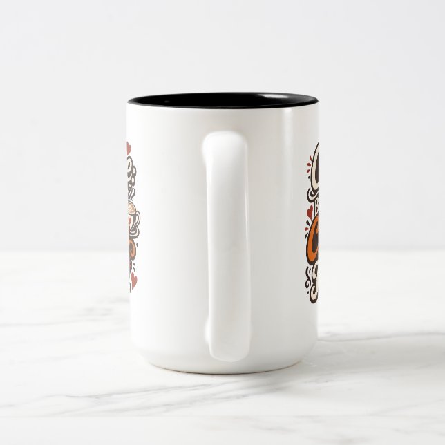 Kaffekos kontorsmöten Två-Tonad mugg (Handtag)