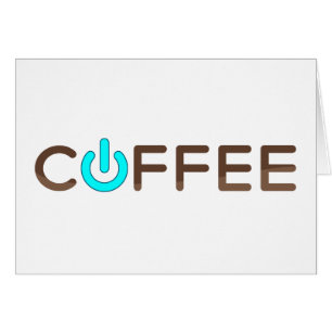Kaffekraft (blå) hälsningskort