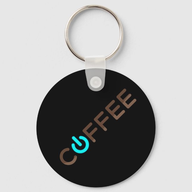 Kaffekraft (blå) nyckelring (Framsida)