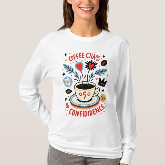 Kaffekris och förtroende t shirt (Framsida)
