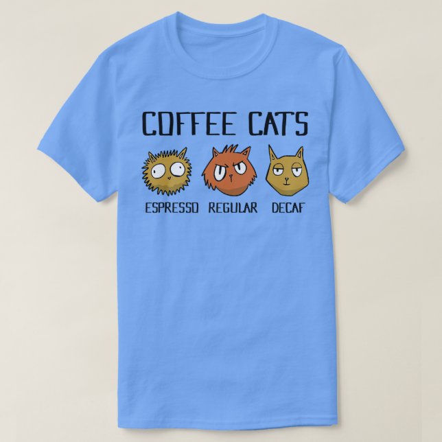 Kaffekromater Espresso Regular Decaf Coffee Älskar T Shirt (Design framsida)