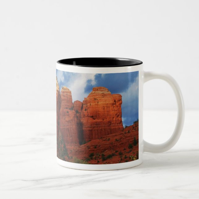 Kaffekrukasten i Sedona gåvamugg Två-Tonad Mugg (Höger)