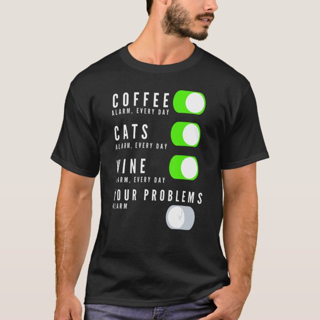 Kaffekterna Vin dina problem T Shirt (Framsida)