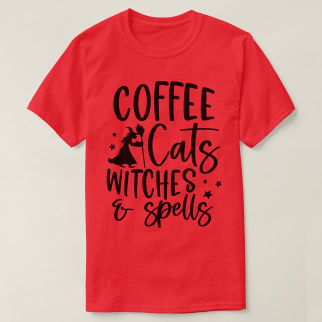 Kaffekttappor och Spådomar Halloween Vibe TShi T Shirt (Design framsida)