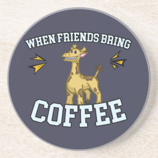 Kaffekultur - kaffesnobb - rolig giraff underlägg