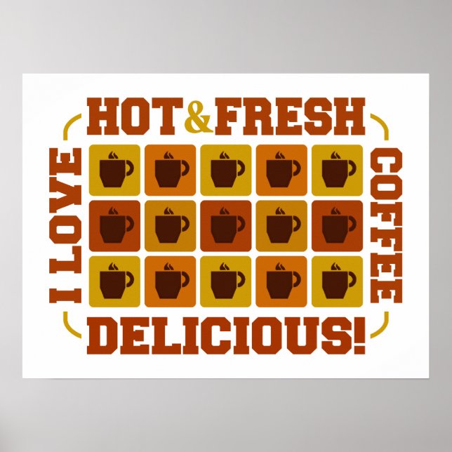 Kaffekvadrater poster, anpassade poster (Framsidan)