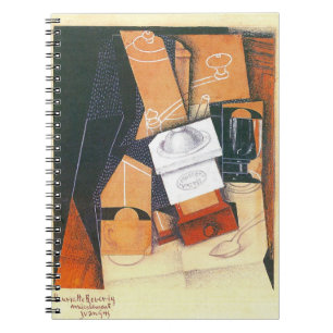 Kaffekvarn av Juan Gris, Vintage kubistisk konst Anteckningsbok