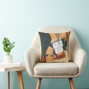 Kaffekvarn av Juan Gris, Vintage kubistisk konst Kudde