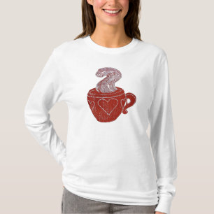 Kaffekvinna T-tröja för Hanes Nano långärmad T Shirt