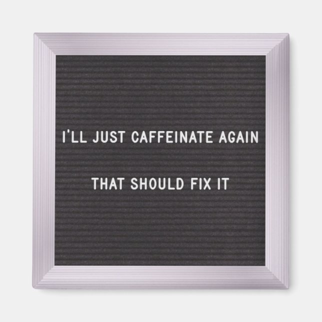Kaffekvivalenter - Brev-bordsmagnet 3.1 Magnet (Framsidan)