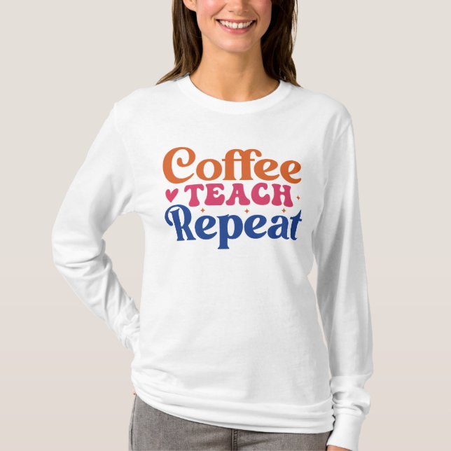 Kaffelärka rolig ordkonst  t shirt (Framsida)