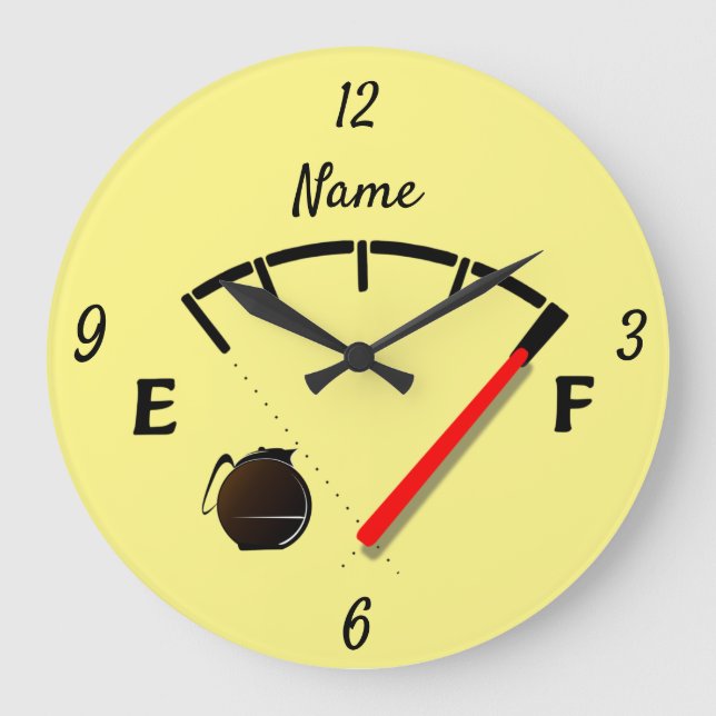 Kaffelbränslemätare Fullt Thunder_Cove Stor Klocka (Framsida)