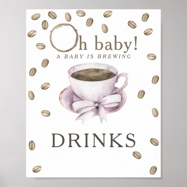 Kaffelbryggeridusch Drinks Poster (Framsidan)