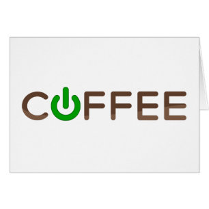Kaffeleffekt (Grönt) Hälsningskort
