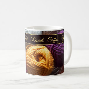 Kaffelgarn, Sticka, repetera mantra för Kitter Ma Kaffemugg