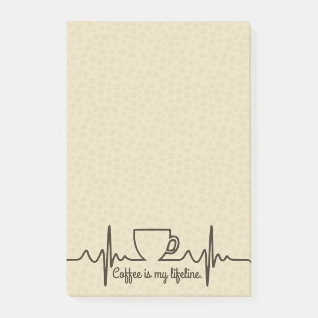 KaffeLifeline 4x6 Post-it Block (Framsida)