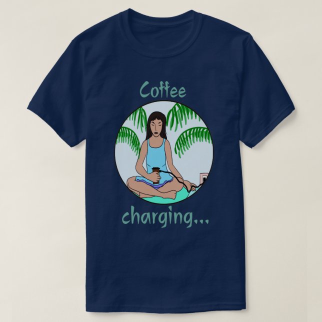 Kaffelladdande flicka t shirt (Design framsida)