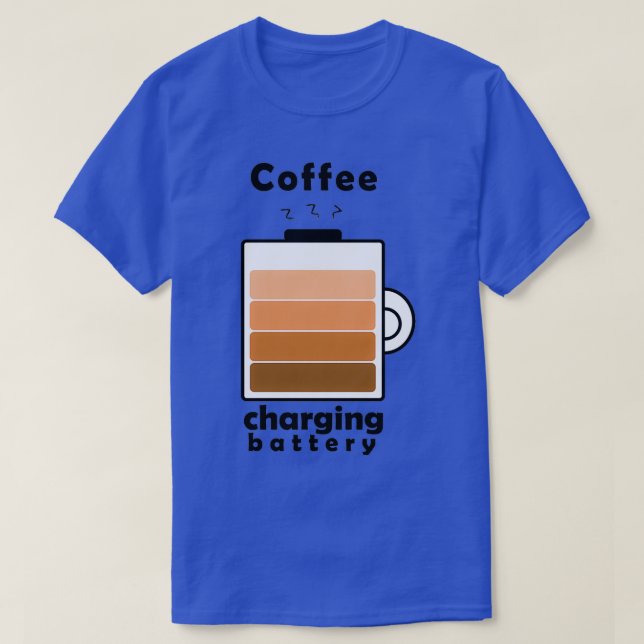 Kaffelladdningsbatteri 2 t shirt (Design framsida)