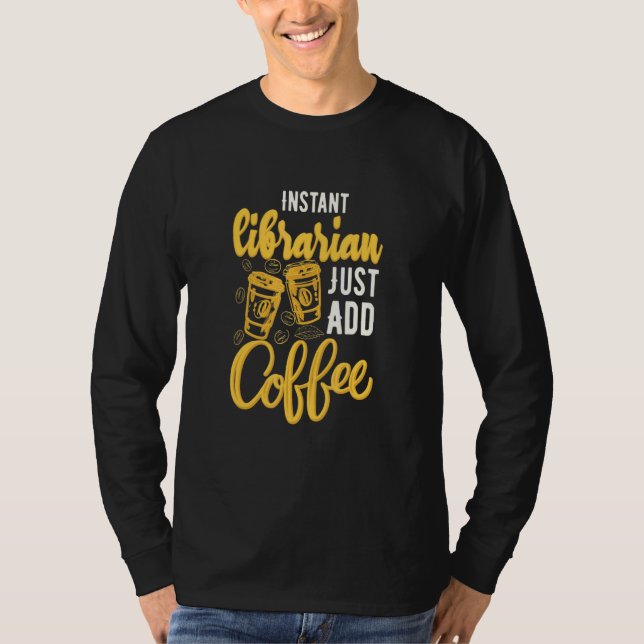 Kaffelladdningsinstanserna Bibrarian precis och Ka T Shirt (Framsida)