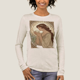 Kaffelskalare Art Nouveau i Muchas stil T Shirt