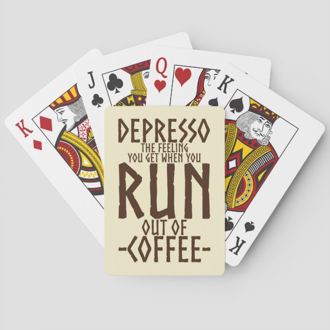 Kaffelskarare Depresso konstverk Casinokort (Baksidan)