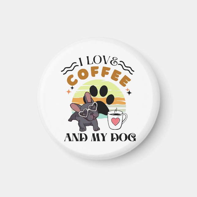 Kaffelskarare - Jag älskar kaffe och min hund Magnet (Framsidan)