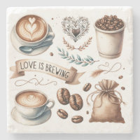 Kaffelskare tema illustrerad latte