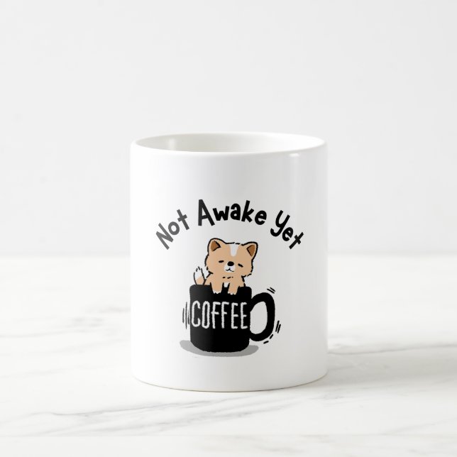 Kaffelskaren som inte är vaken än  kaffemugg (Center)