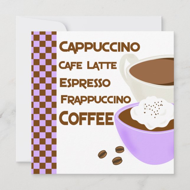 KaffeLuncheoninbjudningskort för möhippan Inbjudningar (Framsida)