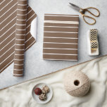 Kaffelvitt tunt Vågrät, strimlat Presentpapper<br><div class="desc">Papper omslagning av kaffe och vitt tunt Vågrät</div>