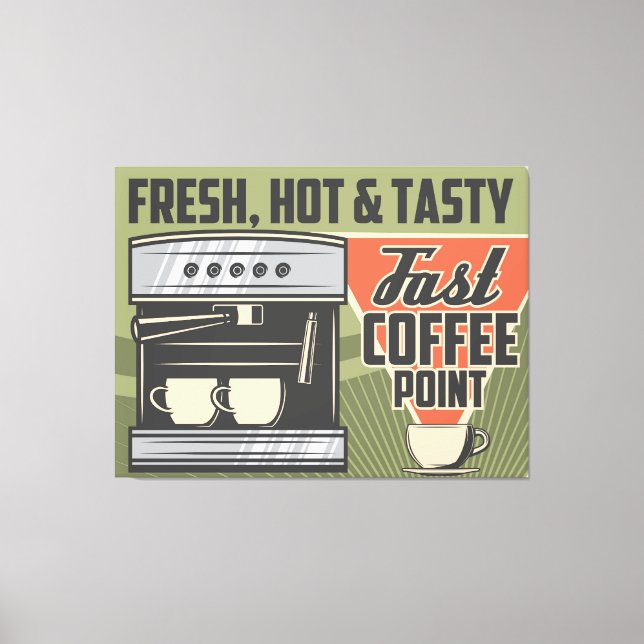 Kaffemaskin Canvastryck (Framsida)