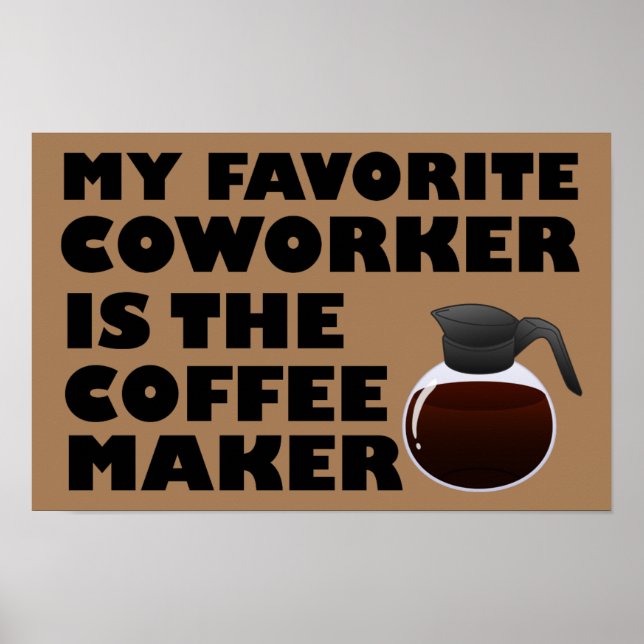 Kaffemaskin Kollega Rolig Affisch (Framsidan)