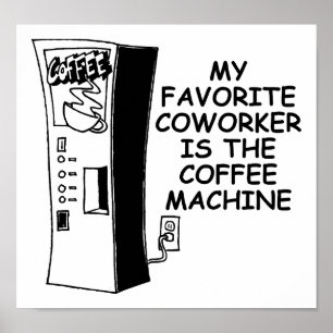 Kaffemaskin Kollega Rolig Affisch