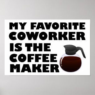 Kaffemaskin Kollega Rolig Affisch